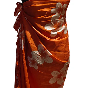 Pareo 2da seleccion Naranja con tipanie blanca