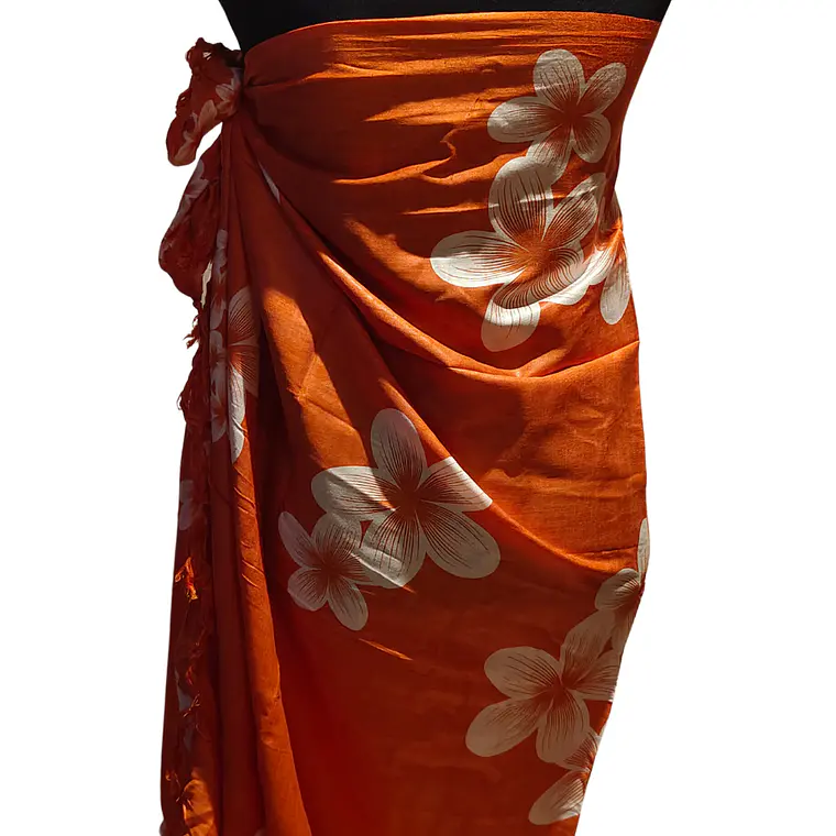 Pareo 2da seleccion Naranja con tipanie blanca 10