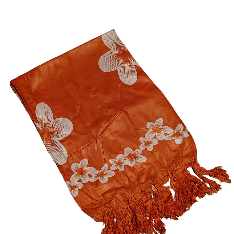 Pareo 2da seleccion Naranja con tipanie blanca 3