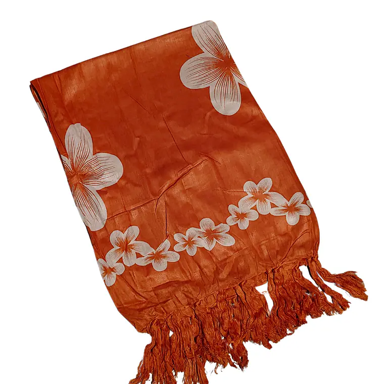 Pareo 2da seleccion Naranja con tipanie blanca 4