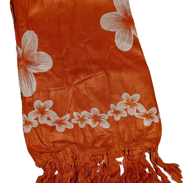 Pareo 2da seleccion Naranja con tipanie blanca 5