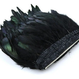 10 Yardas ó 9mts Boa Plumas Vaero Negras 10 A 12 Cm