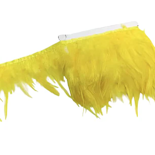 pack 5 yardas / 4,5mts Boa Plumas amarillo 10 A 15Cm punta