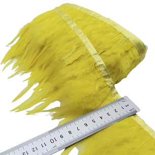 pack 5 yardas / 4,5mts Boa Plumas amarillo 10 A 15Cm punta