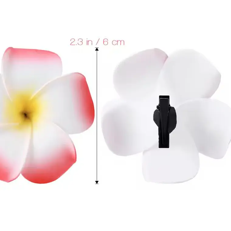 Pack 12 Flor Tipanie goma eva 6cm para cabello con pinza 4