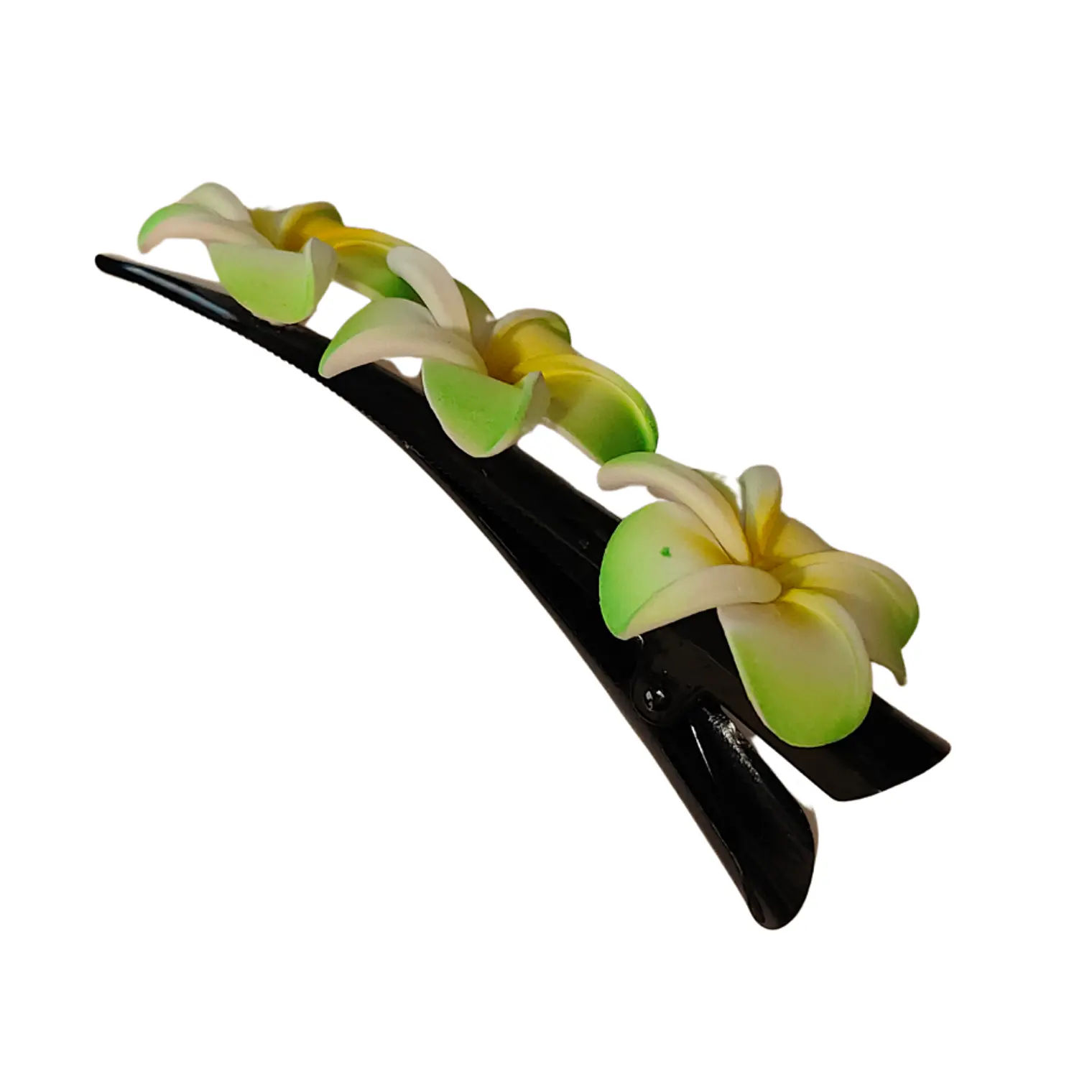 1 Pinza 12cm Con 3 Tipanie Color Verde Para El Cabello 6