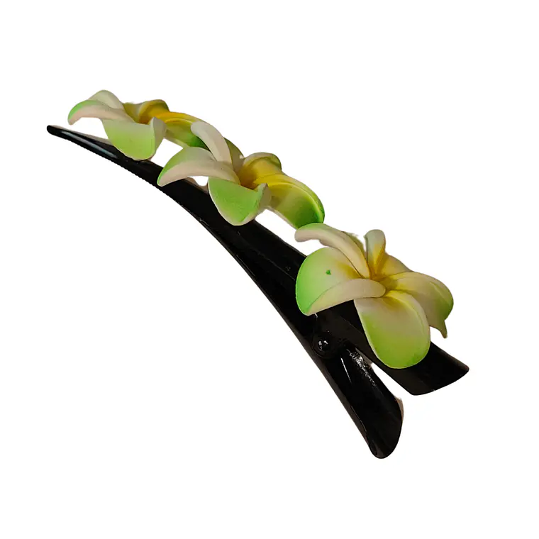 1 Pinza 12cm Con 3 Tipanie Color Verde Para El Cabello 6