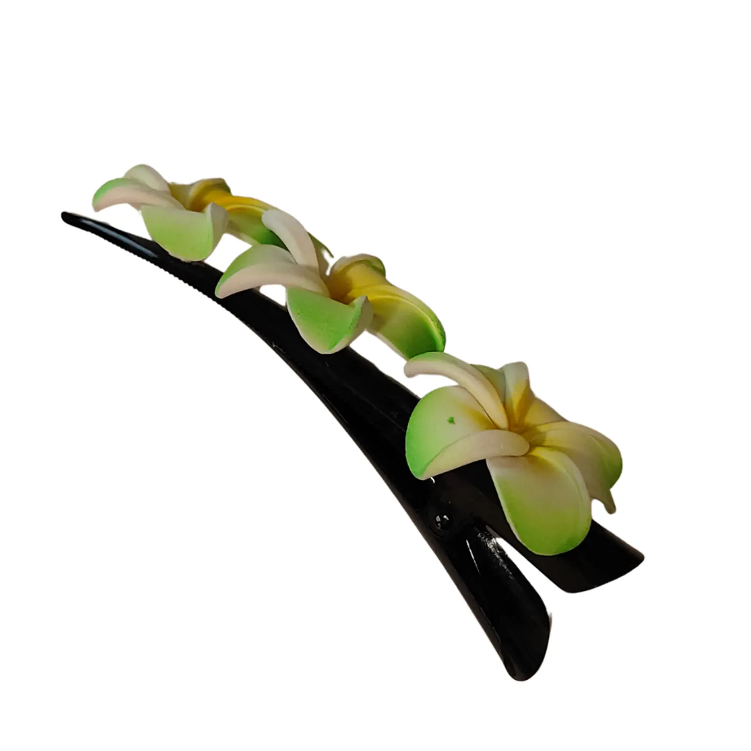 1 Pinza 12cm Con 3 Tipanie Color Verde Para El Cabello 9
