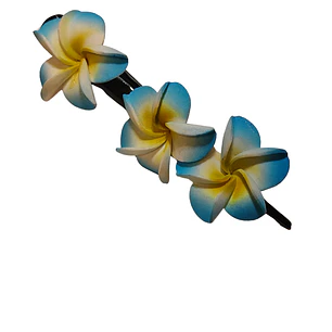 1 Pinza 12cm Con 3 Tipanie Color Azul Para El Cabello