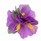 Flor Pinza metalica 3 Hibiscos Morado de tela Para El Cabello - thumbnail 2