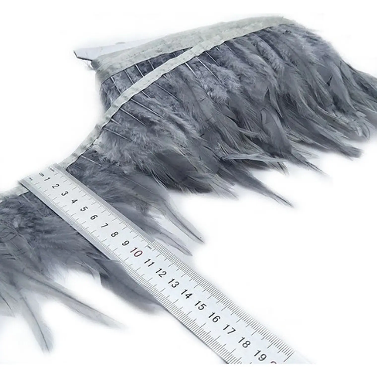 retazo 0,7 metro Boa Plumas Gris 10 A 12 Cm en punta 1