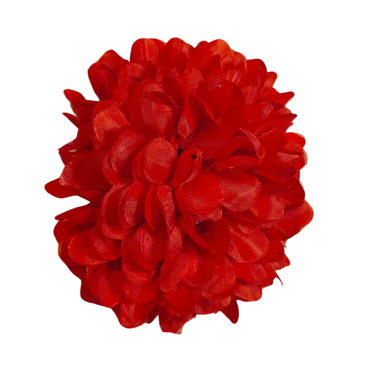 Flor Pinza 3 rosas sevillanas rojas con pinza metalica 5