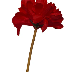 Flor con palito 1 rosa sevillana roja para el cabello