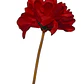 Flor con palito 1 rosa sevillana roja para el cabello - Miniatura 4
