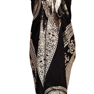 Pareo 2da seleccion negro / Blanco con Tortuga