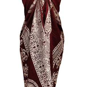 Pareo 2da seleccion Burdeo/ Blanco con Tortuga