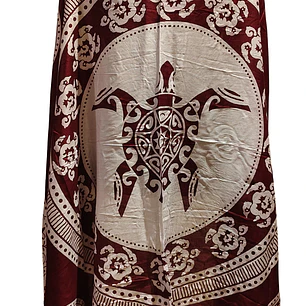 Pareo 2da seleccion Burdeo/ Blanco con Tortuga