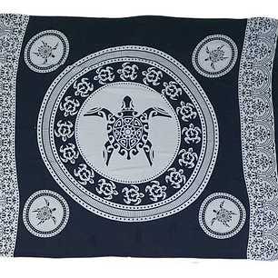 Pareo 2da seleccion negro / Blanco con Tortuga