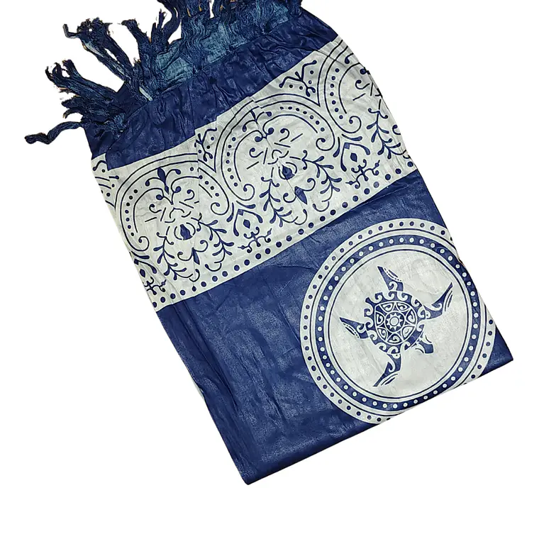 Pareo 2da seleccion Tortuga Azul Electrico / Blanco 5