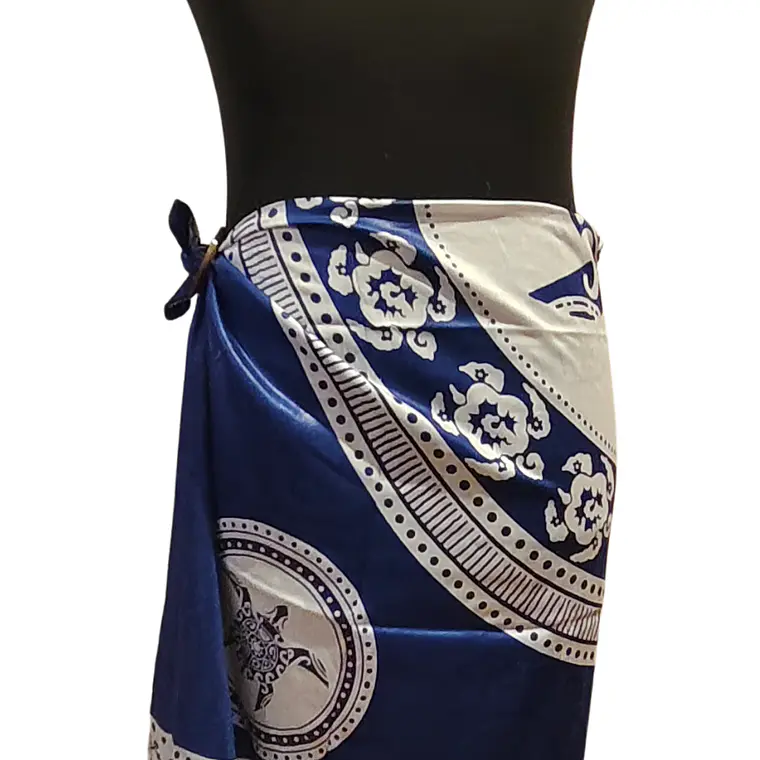 Pareo 2da seleccion Tortuga Azul Electrico / Blanco 12