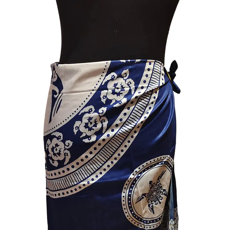 Pareo 2da seleccion Tortuga Azul Electrico / Blanco 4