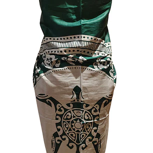 Pareo 2da seleccion Tortuga Verde / Blanco