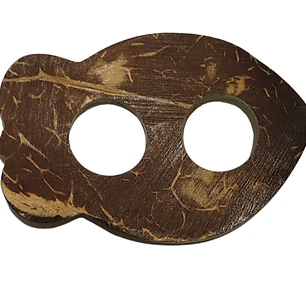 Hebilla Pareo pescado de coco Naranjo / amarillo﻿ 7,5cm x 5cm