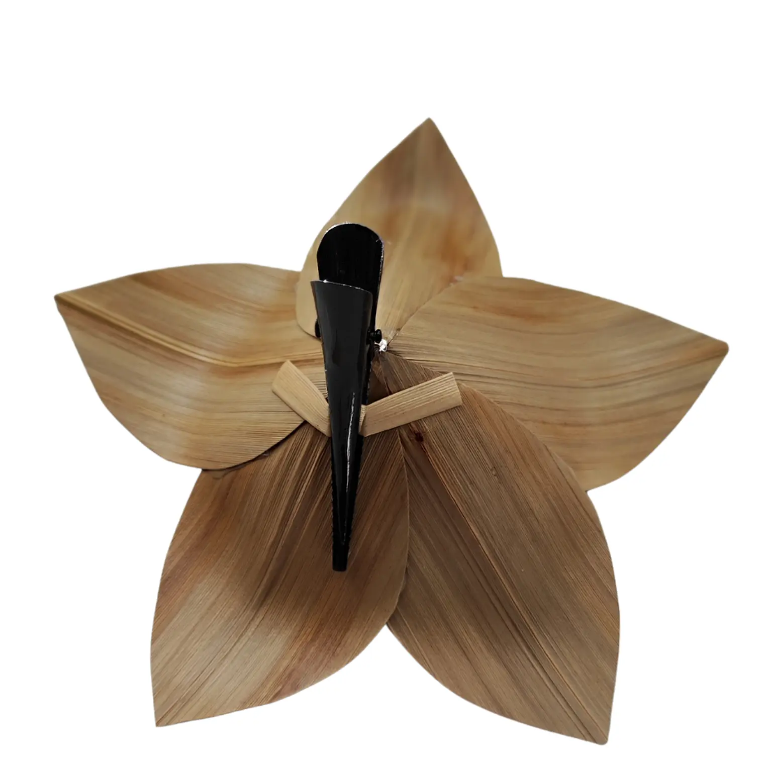 Flor Pandanus Con conchitas negras Para El Cabello 15