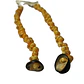 Aros largos con conchitas pipi amarillo - Miniatura 4