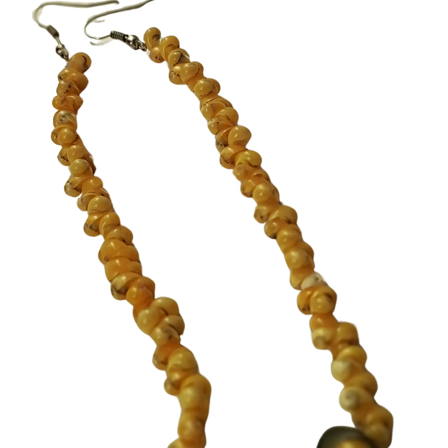Aros largos con conchitas pipi amarillo 6