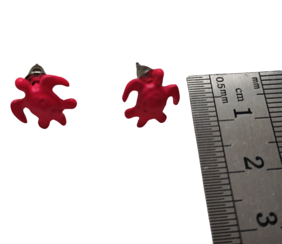 Aritos Tortuga con tornillo / diametro 1cm