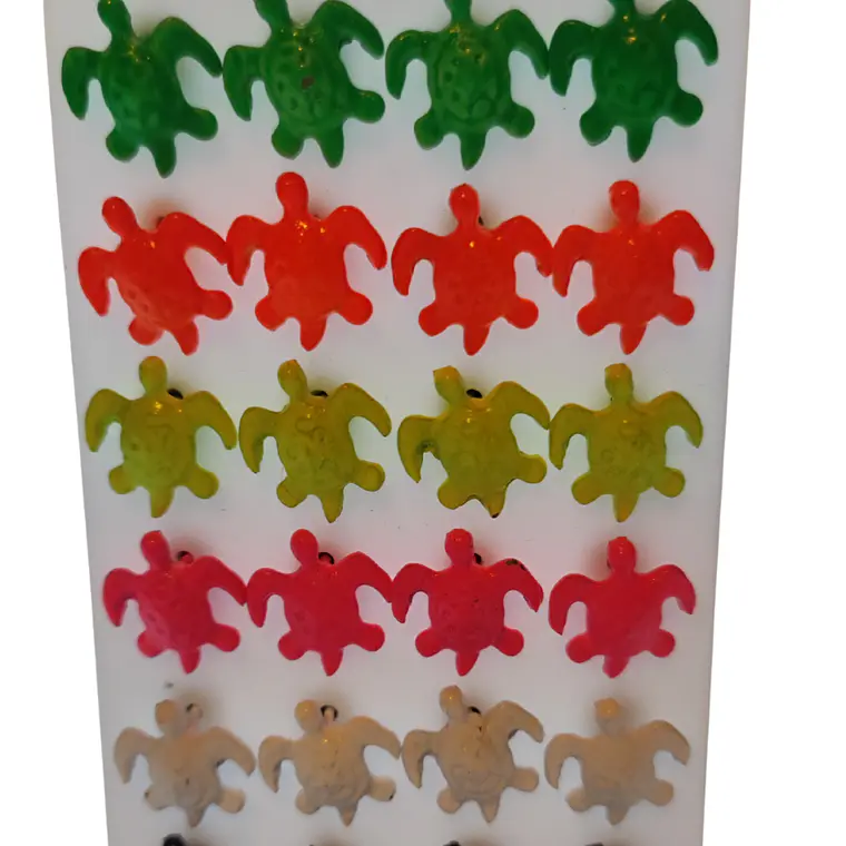 Aritos Tortuga con tornillo / diametro 1cm 7