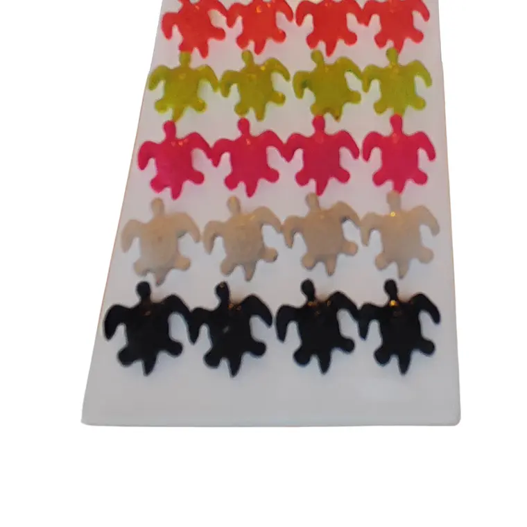 Aritos Tortuga con tornillo / diametro 1cm 8