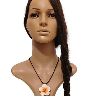 Colgante cordon con tipanie blanca con amarillo