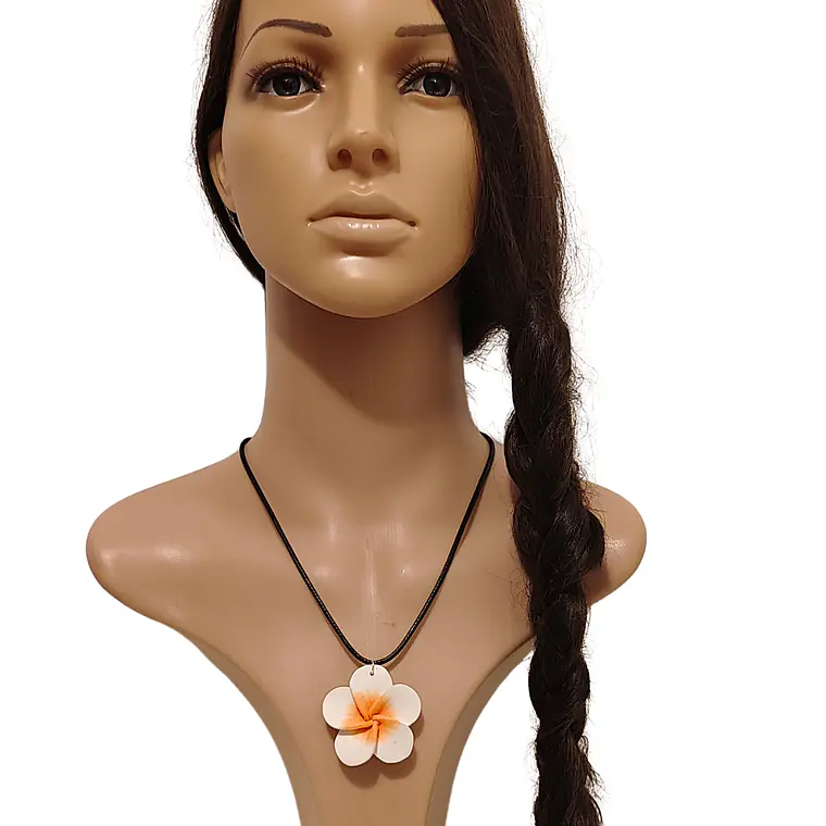 Colgante cordon con tipanie blanca con amarillo 5