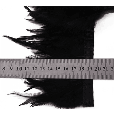 1,3mt Retazo Plumas Negro 8 A 12 Cm (ancho promedio de la boa)