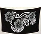 Pareo XL 2x1,15mts Negro 3 hibiscos gris  - thumbnail 1