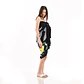 Pareo XL 2 x1,15mts negro con tipanie y tortuga - Miniatura 2