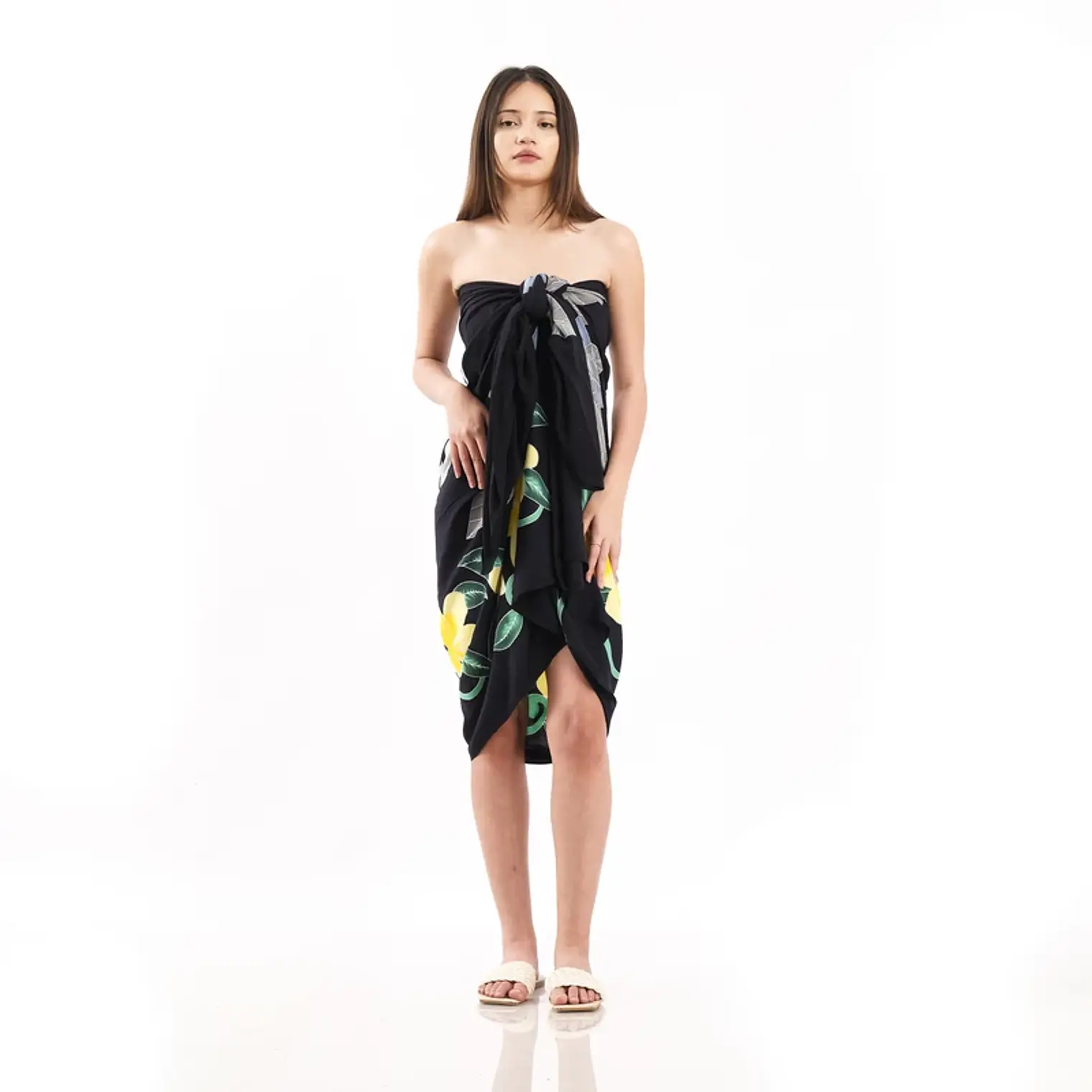 Pareo XL 2 x1,15mts negro con tipanie y tortuga 8