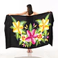 Pareo XL 2 x1,15mts negro con tipanie amarilla y fucsia - thumbnail 1