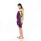 Pareo XL 2 x1,15mts morado con tipanie amarilla y fucsia - Miniatura 6
