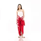 Pareo XL 2x1,15mts Rojo 3 hibiscos gris - thumbnail 5