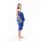Pareo XL 2x1,15mts azul 3 hibiscos blanco - Miniatura 2