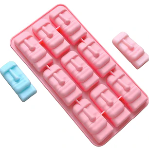 Moldes Moai De Silicona Ideal Para Hielos COLOR ROSADO