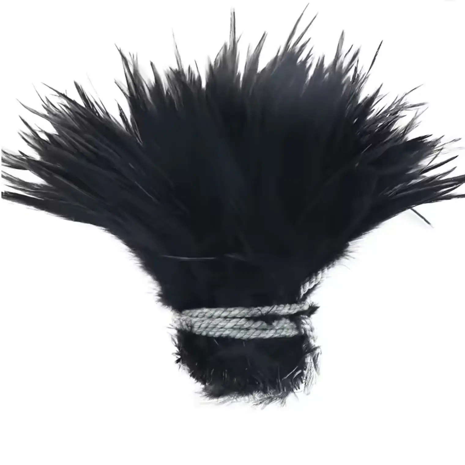Moño Plumas Negro 10 a 12cm 1