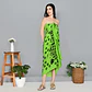 Pareo L 1,75x1,15mts Verde con Hibisco Negro y tipanies - thumbnail 3
