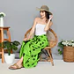 Pareo L 1,75x1,15mts Verde con Hibisco Negro y tipanies - thumbnail 8