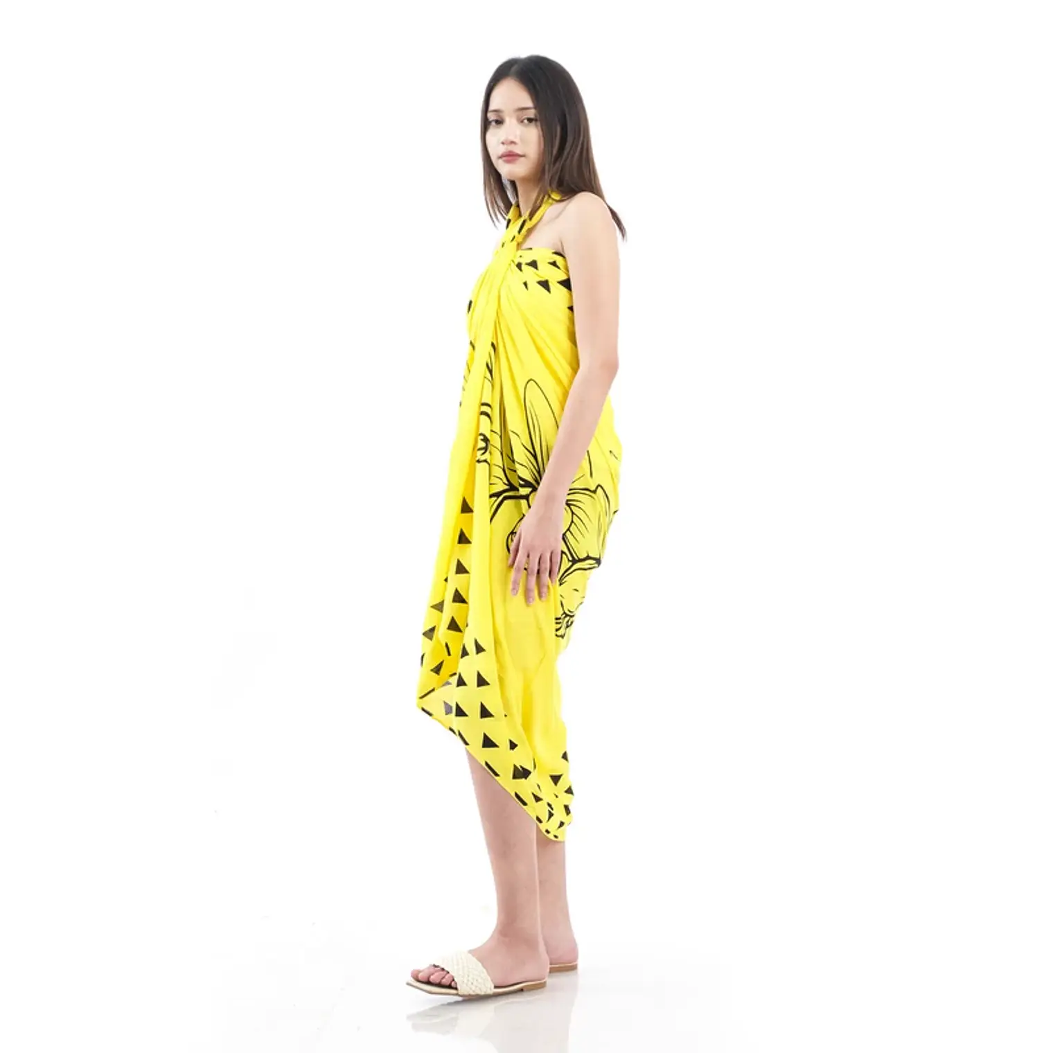 Pareo L 1,75x1,15mts Amarillo con tipanies 2