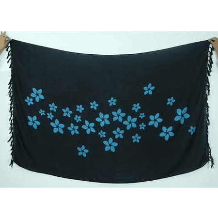 Pareo L 1,75x1,15mts negro con tipanie calipso