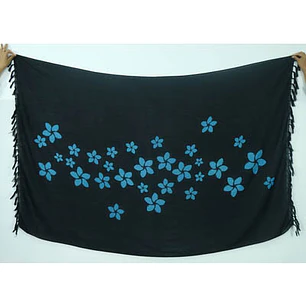 Pareo L 1,75x1,15mts negro con tipanie calipso